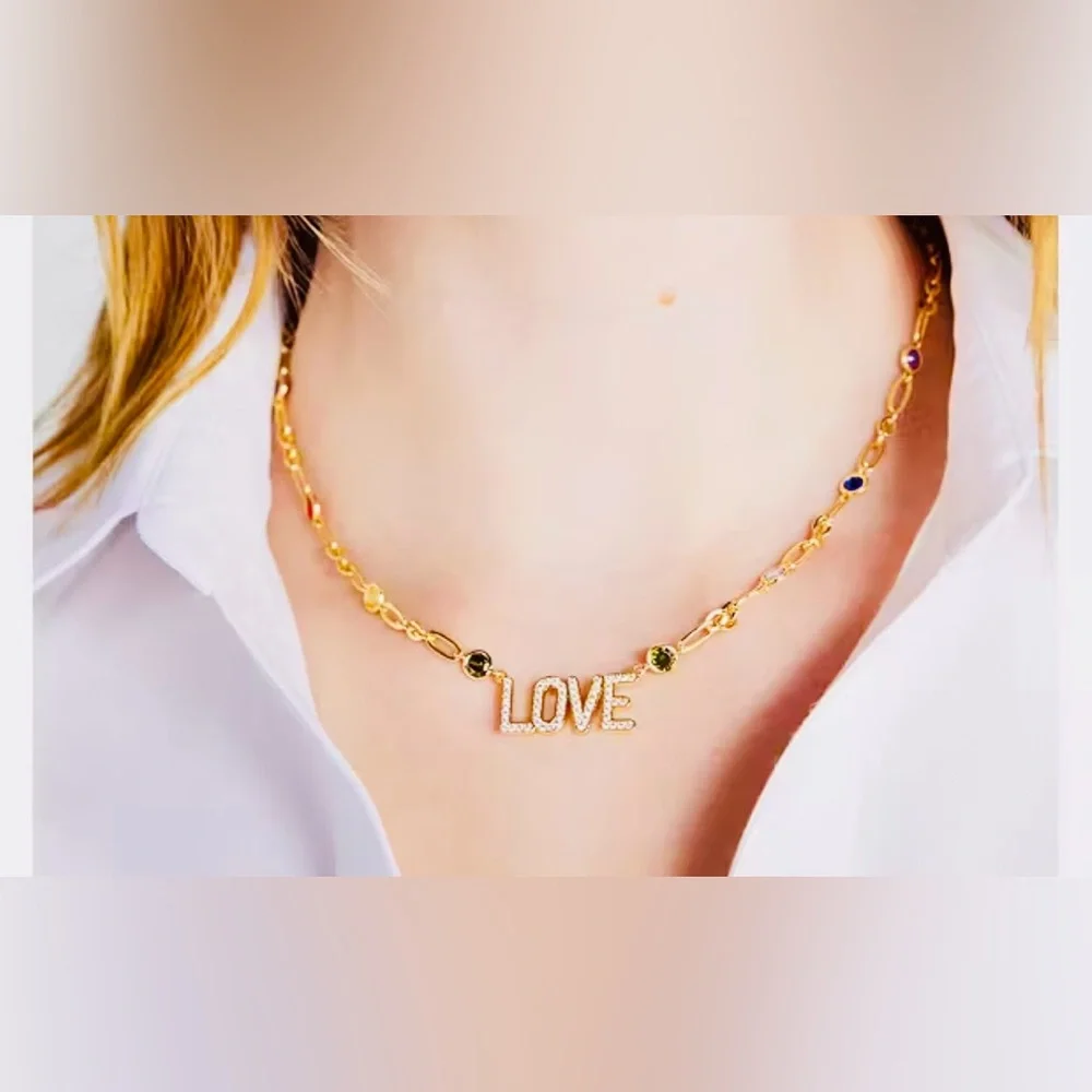 KATE SPADE 🌈 Rainbow In The Name Of Love Pendant Necklace NWT